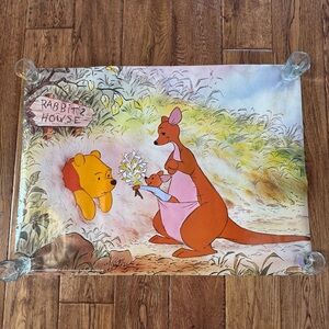 🍯Vintage 1965 Winnie the Pooh Poster 28”x20” Scandecor #3608🍯